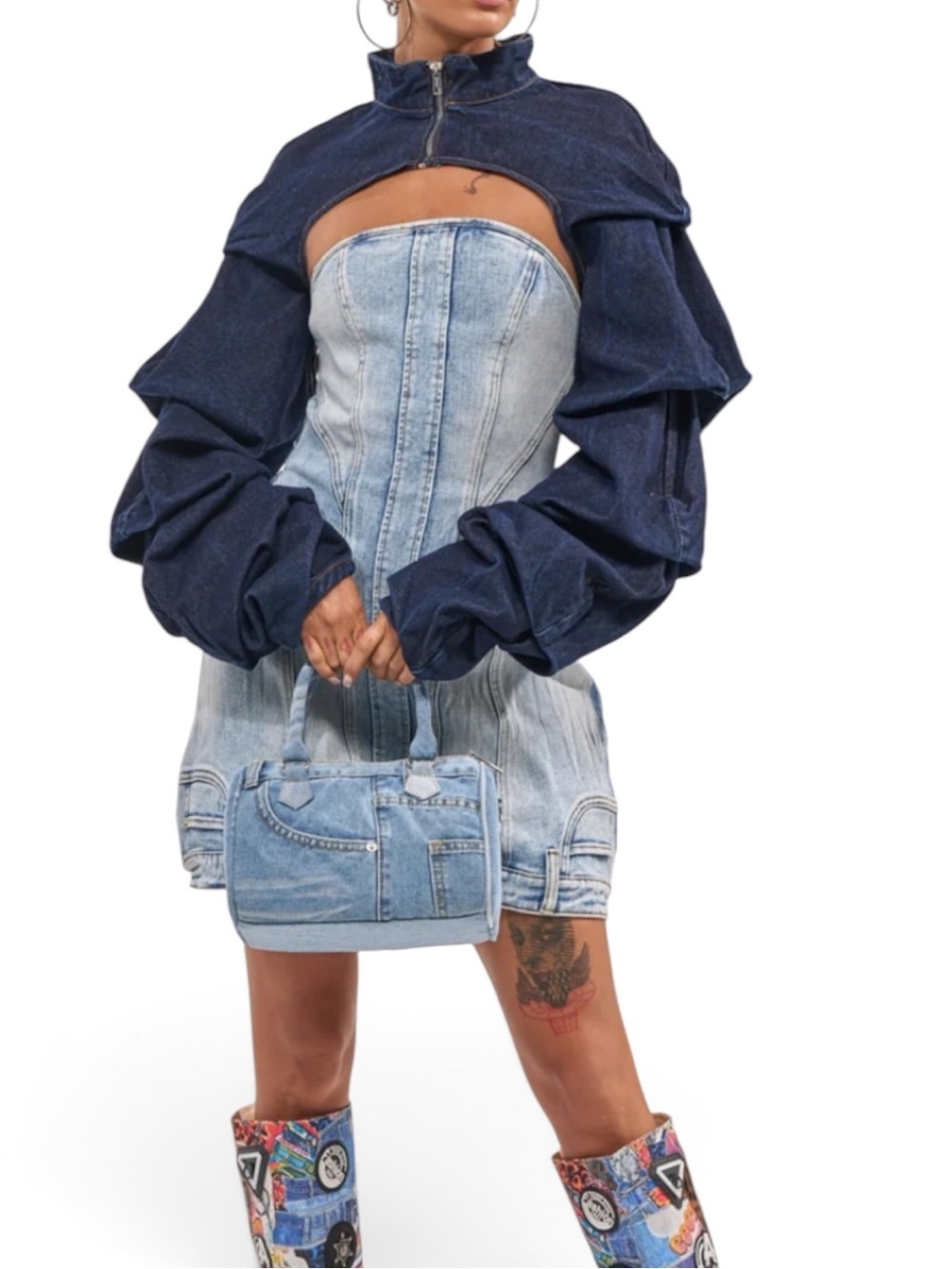🔥🔥AKIRA SPOIL ME BOLERO IN DARK DENIM